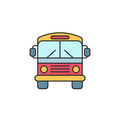 Poster - Bus icon. School bus symbol template for graphic and web design collection logo vector illustration
