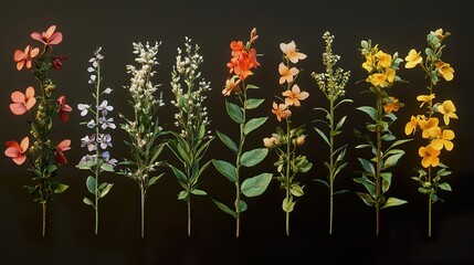 Canvas Print - Colorful Wildflowers Blooming in Summer: A Vibrant Floral Display