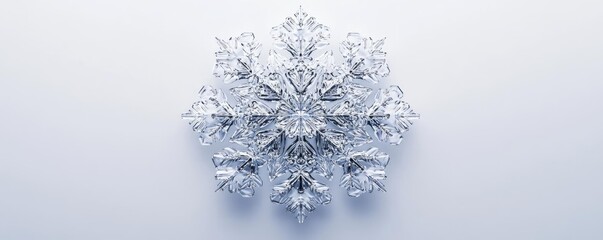 Poster - A beautiful snowflake with intricate details and a delicate structure, showcasing the uniqueness of winter's natural beauty.