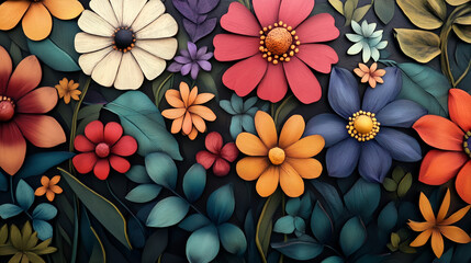 Wall Mural - Total Flower Background