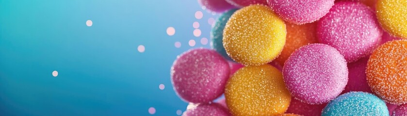 Aufkleber - Colorful candy coated sweets, perfect for indulging in sweetness and vibrant dessert presentations.