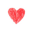 © Natali - pencil drawn heart isolated on white background