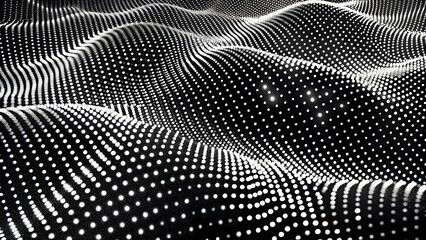 Poster - point wave noise texture. abstract dot background. technological cyberspace background. network conn