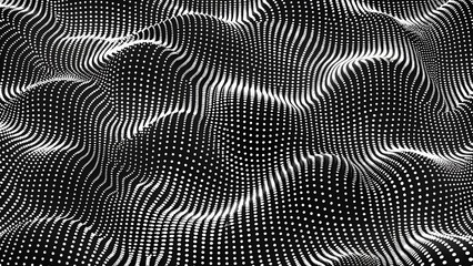Poster - point wave noise texture. abstract dot background. technological cyberspace background. network conn