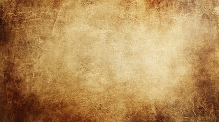 Aged parchment background in brown tones, featuring a distressed, vintage texture perfect for antique or historical visuals.