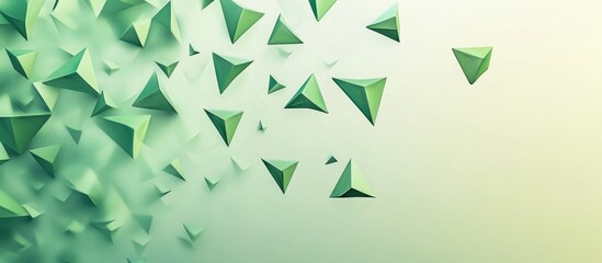 Wall Mural - Illustration of green rhombuses on a pale backdrop