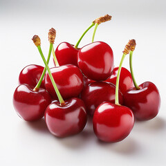 cherries isolated on white background