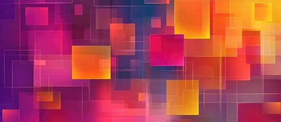 Wall Mural - Abstract colorful background featuring geometric shapes consisting of squares and rectangles