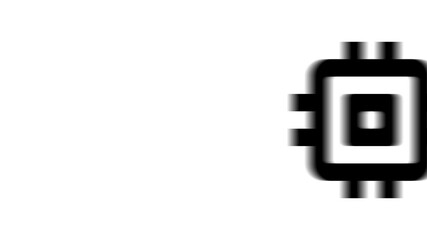 Poster - Animation set, chip symbol. Animations: transparency, zooms, transition top to down, transition left to right, slide up to down, slide left to right