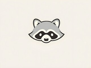 Canvas Print - Cute Raccoon Illustration