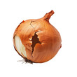 © PTC_KICKCAT - A fresh cracked onion with a rich golden hue, showcasing its textured skin and natural layers, perfect for culinary themes.