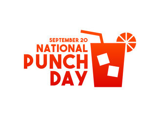 Wall Mural - National Punch Day. September 20. Gradient color.