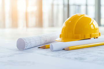 Blueprint spread across a desk with pencils and rulers, representing the careful planning phase before major development