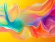 © Mona -33 Desing - Colorful 3D wave pattern background with a smooth gradient and copy space