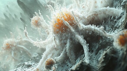 Wall Mural - microscopic abstract: organic cell structure