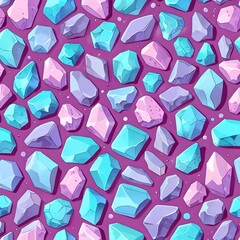 Poster - Colorful Gemstone Pattern