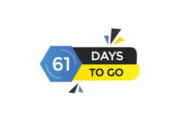 61 days to go, icon, stile, timer, countdown, clock, time,  background, template, 61 days to go, countdown, sticker, left banner, business, sale, label button
