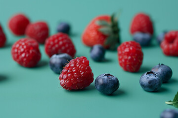 Wall Mural - Tasty organic natural vegetables and fruits made with generative AI