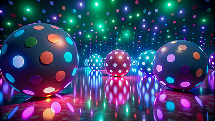 Wall Mural - colorful christmas balls