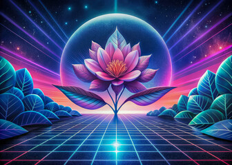 Wall Mural - lotus flower in the night