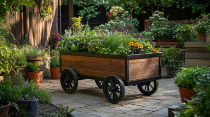 This strong garden cart is perfect for moving plants and tools around your yard.