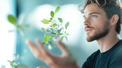 Poster - An innovator presents a new technology to a group of investors, showcasing its capabilities and potential applications.