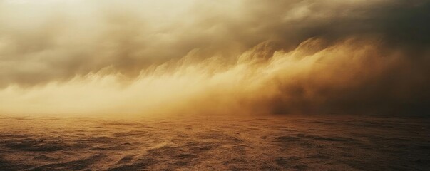 Poster - A dramatic stormy ocean scene with dark clouds and waves, capturing the raw power of nature's elements.