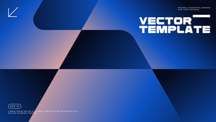 Fototapete - Modern geometric background with abstract color gradient shapes.