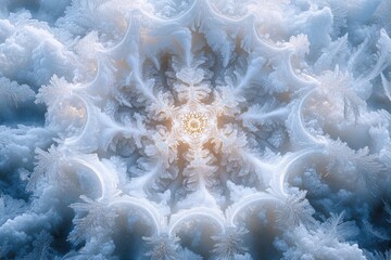 Wall Mural - Frozen Fractal: A Symphony of Winter