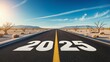 © Olena - A road leading to the horizon with the inscription 2025