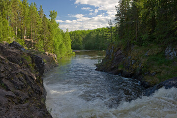 Wall Mural - Russia Karelia landscape on a cloudy summer day