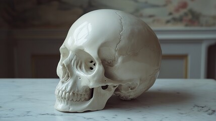 Canvas Print - Human Skull Close Up: Anatomy and Detail