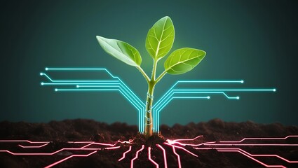 smart farming environment green concept background