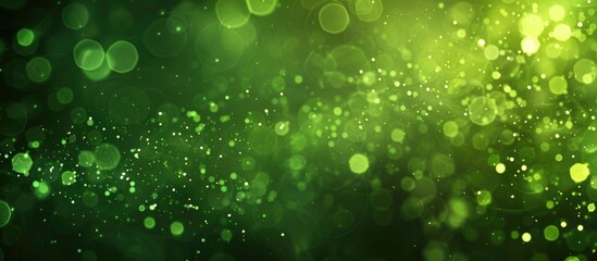 Poster - abstract bokeh background green color
