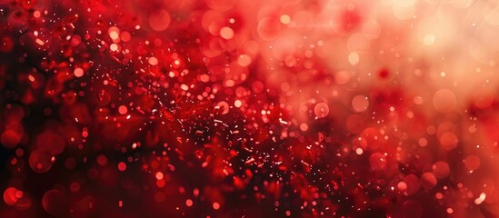 Poster - abstract defocused red bokeh light background
