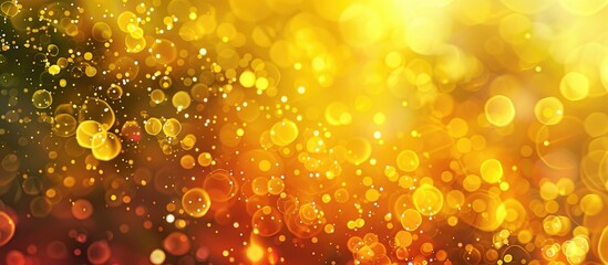 Poster - yellow bokeh background