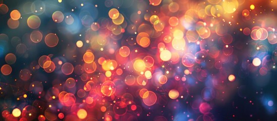 Poster - picture of beautiful bokeh lights for background