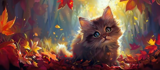 Canvas Print - Cat Animal Cute Image Wallpaper