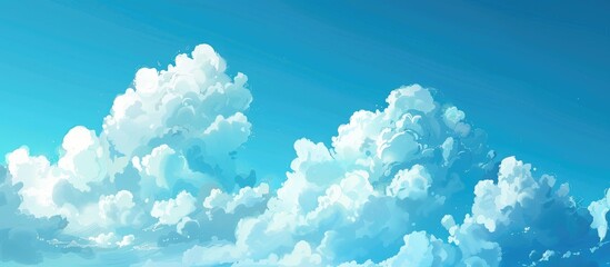 Sticker - Blue Sky Cloud Background