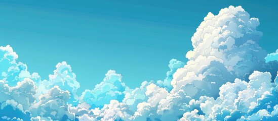 Poster - The White Cloud That Floats In The Sky Freely Without Shapes Beautiful Of Cloud On Blue Sky Background