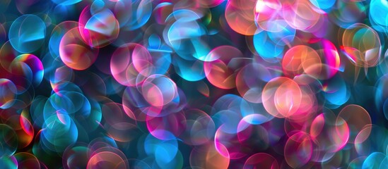 Poster - Abstract Circular Colorful Bokeh From The Party Light
