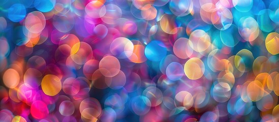 Canvas Print - Beautiful Multi Colored Round Bokeh Background