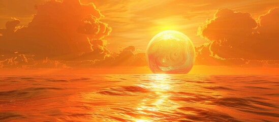 Wall Mural - View Of The Sun During Sunset