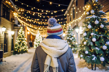 Wall Mural - santa claus in the snow