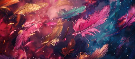 Wall Mural - Feathers Background Image