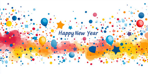 Wall Mural - Happy New Year festive and celebration background