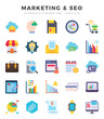© Icon - Marketing & Seo Icons Pack. Flat icons set. Flat icon collection set. Simple vector icons.