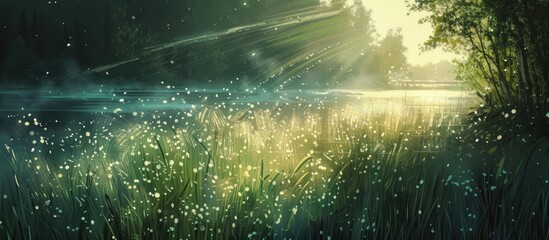 Canvas Print - Grass Of Hope With Light