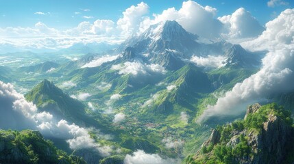 Poster - Majestic Mountain Landscape