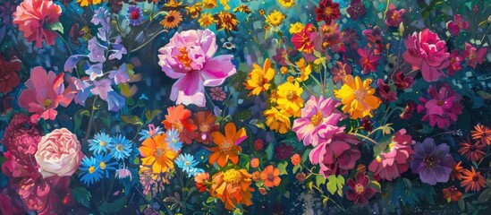 Wall Mural - Flowers On The Terrace